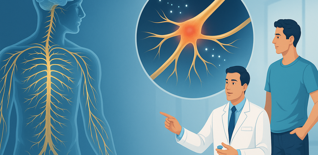 Grupo de personas apoyándose mutuamente, simbolizando superación y cambios de estilo de vida en neuropatía.